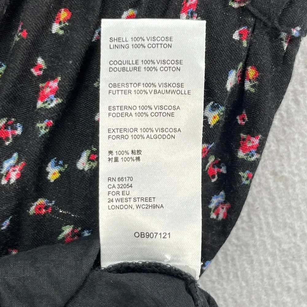 Free People Rare Feelings Maxi Dress Womens Small Black Floral Tiered Boho - Picture 14 of 15